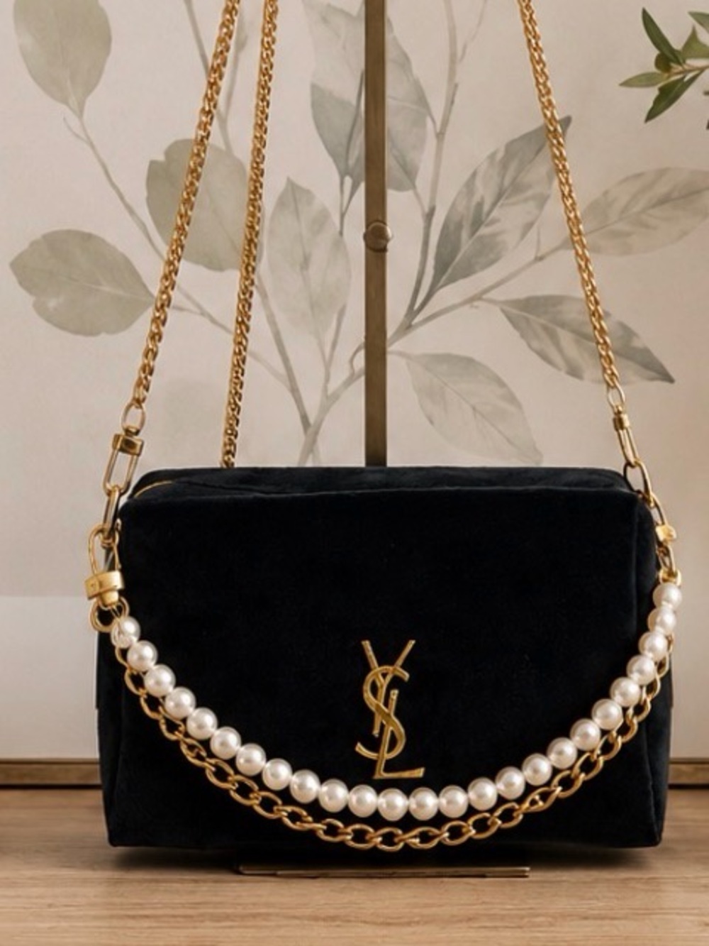 Yves Saint Laurent Black Velvet Cosmetic/Beauty Bag GWP Item - Picture 2 of 5